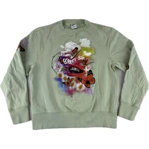 Nike Crewneck Sweatshirt Green Happy Air Braces Size Small‎ Men's DZ3049-343